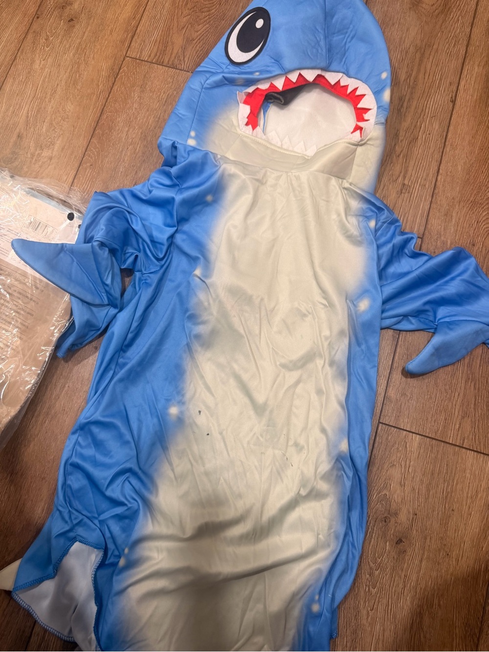 Kids Blue Shark Costume Hoodie with Hooded Fin